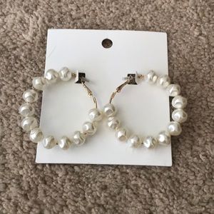 H&M Pearl Hoop Earrings